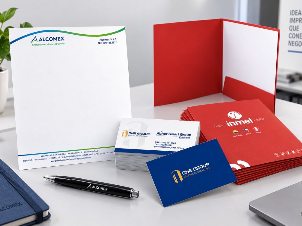 Papelería comercial: membretes y tarjetas de presentación